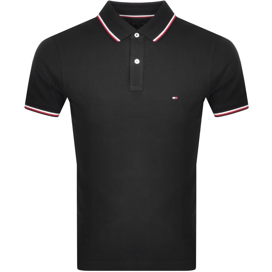 Alternative Image for ProductTommy Hilfiger Tipped Slim Fit Polo T Shirt Black1